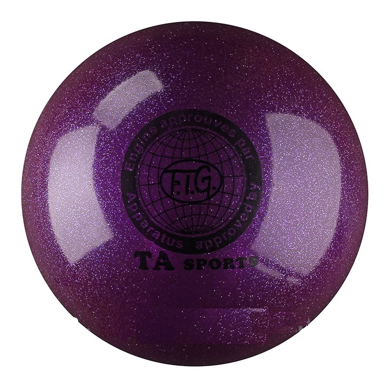 фото Мяч для художественной гимнастики indigo d=19 см (с блестками) фиолетовый