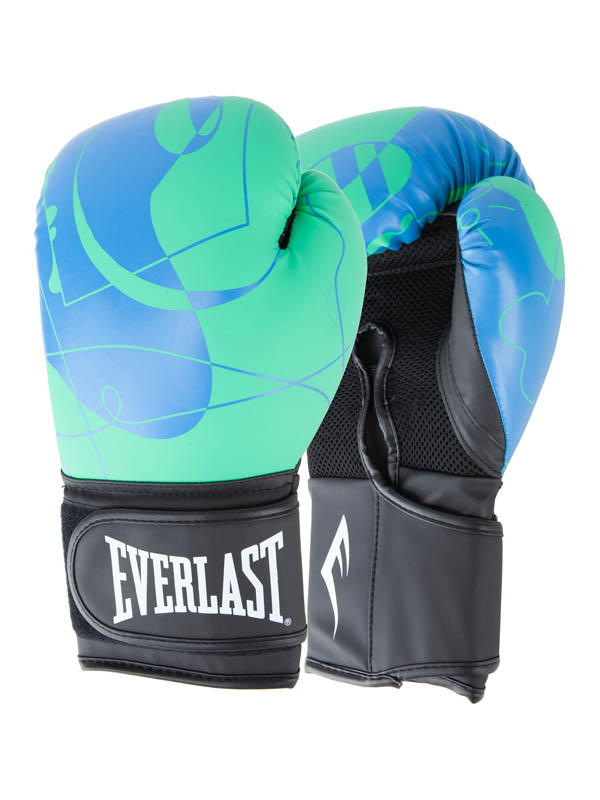 фото Перчатки тренировочные 16oz everlast spark p00002805 синий\зеленый