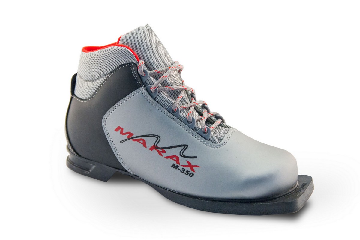 фото Лыжные ботинки nn75 marax m-350 серебряно-черные