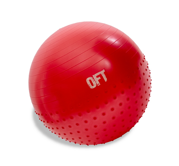 фото Гимнастический мяч original fit.tools 65 см с массажным эффектом красный ft-hmsb-65