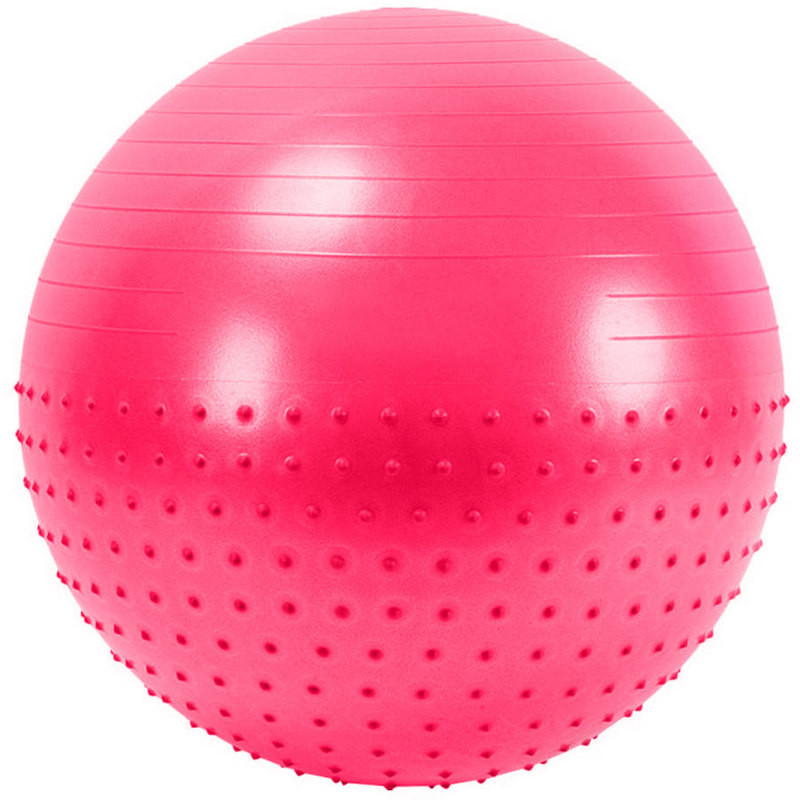 фото Мяч гимнастический anti-burst полу-массажный 65 см fbx-65-4, розовый nobrand
