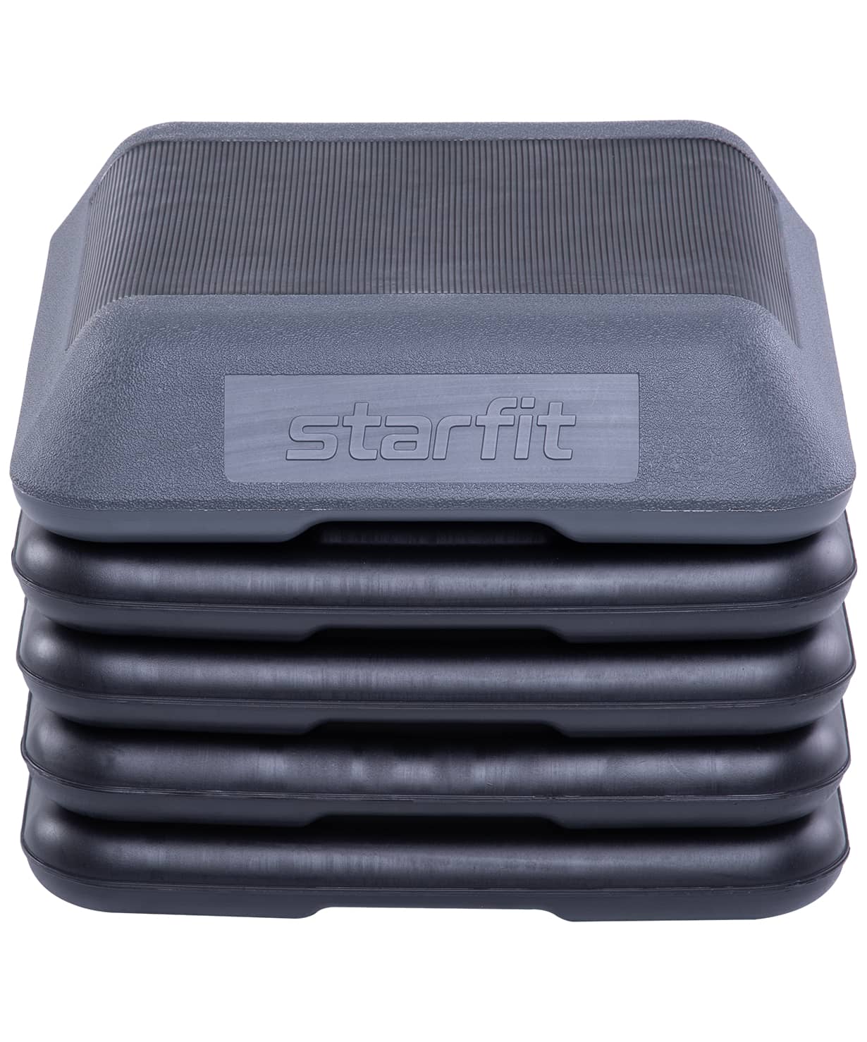 фото Степ-платформа быстросборная star fit sp-401 40х40х30 см, квадратная, обрезиненная, 5-ти уровневая
