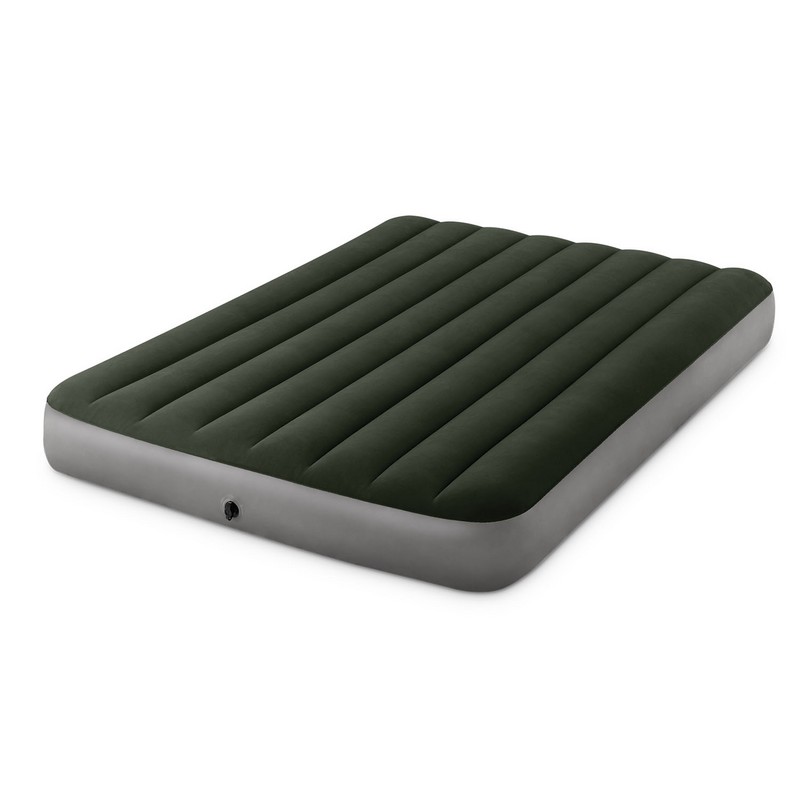 фото Надувной матрас intex dura-beam prestige downy airbed 152х203х25 см с насосом на батарейках 64779