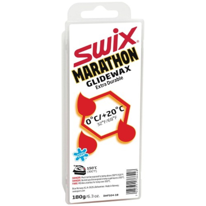 фото Парафин высокофтористый swix white marathon (0°с +20°с) 180 г.