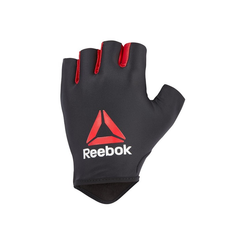фото Перчатки для фитнеса reebok ragb черный\красный