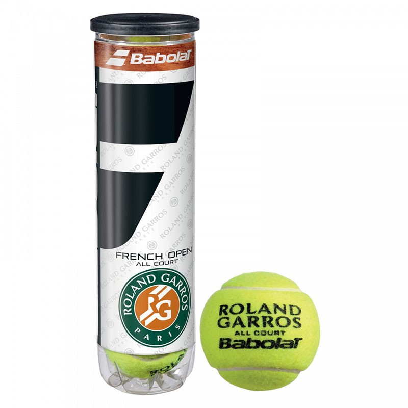 фото Мяч теннисный babolat french open all court 502036, 4 шт, желтый