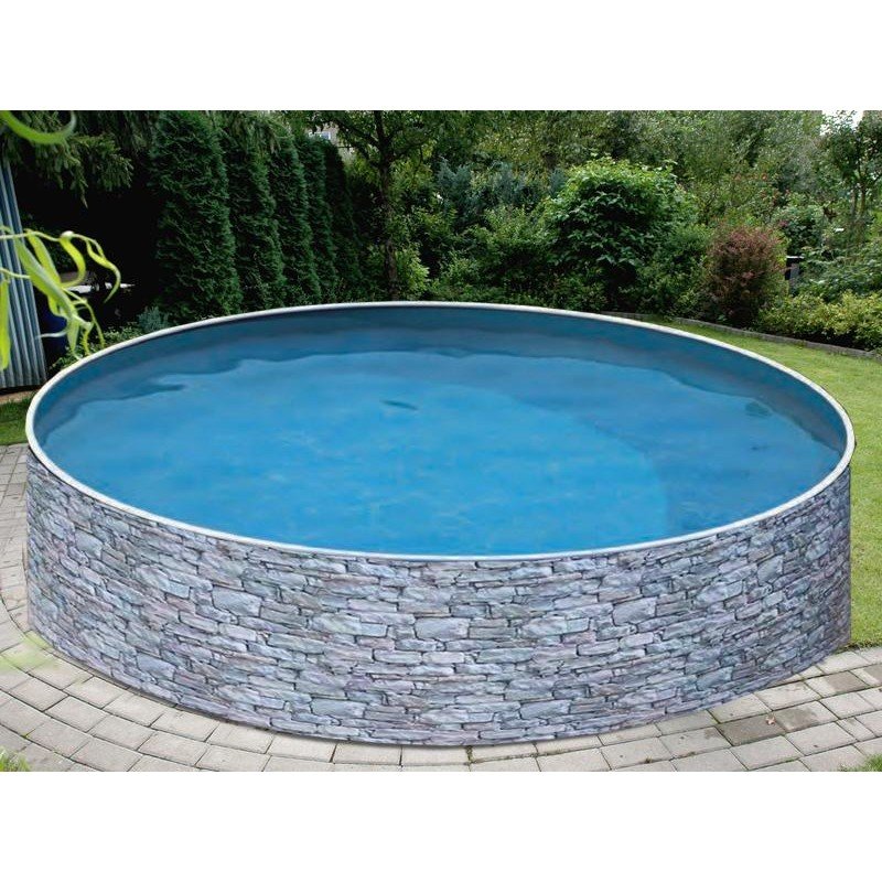 фото Морозоустойчивый бассейн azuro stone круглый 3,6х0,9 м basic