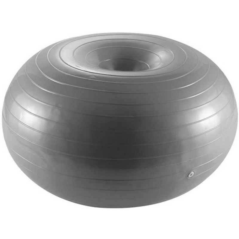 Мяч для фитнеса фитбол-пончик 60 см (серый) Sportex FBD-60-4 800_800