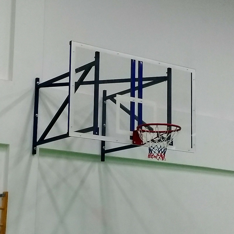 фото Щит баскетбольный поликарбонат 10мм, игровой с основанием 180x105см ellada м195