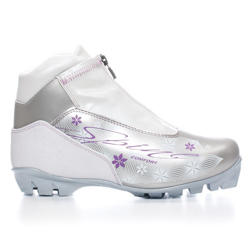 фото Лыжные ботинки nnn spine comfort (83/4) (бело/сиреневый)