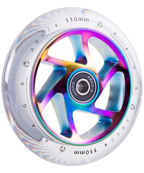 фото Колесо для трюкового самоката xaos fan rainbow 110 мм