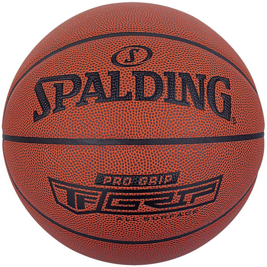 фото Мяч баскетбольный spalding pro grip 76874z, р.7, композит. кожа (пу) коричневый