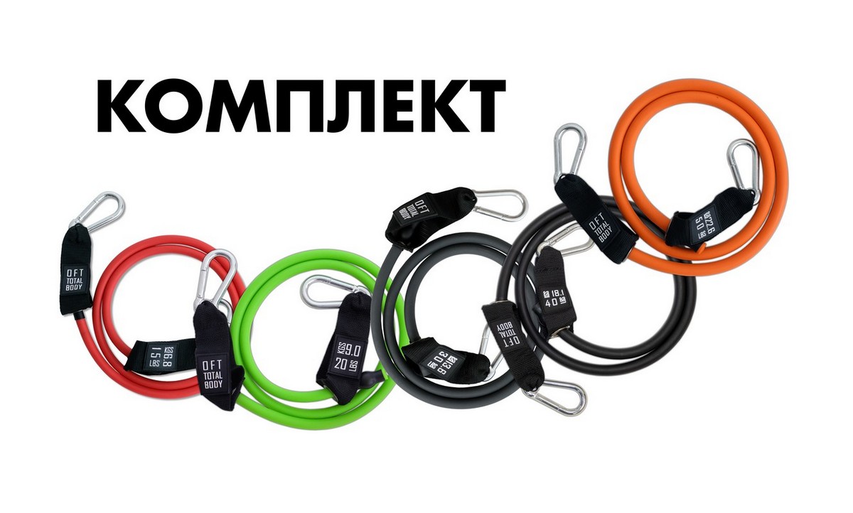 фото Комплект из 5 эспандеров с карабинами original fit.tools ft-ultx-set