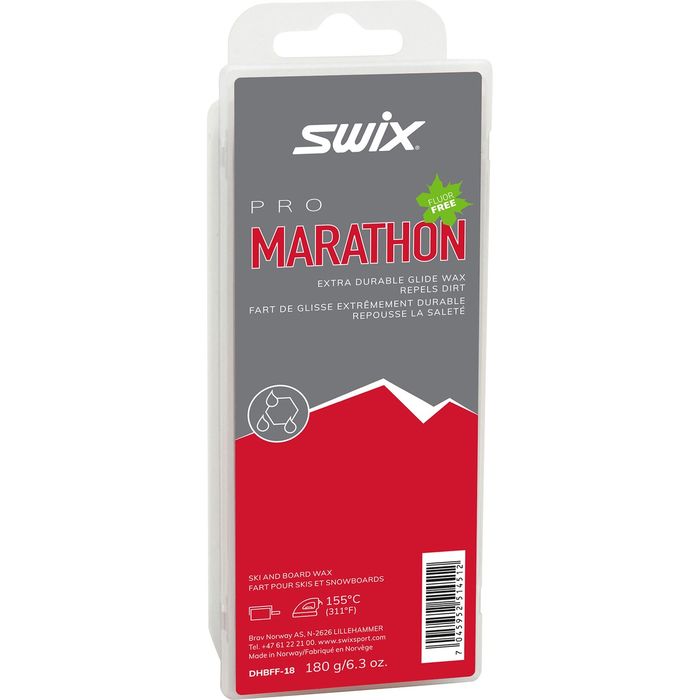 фото Парафин углеводородный swix dhbff-18 marathon black (универсальная) 180 г.