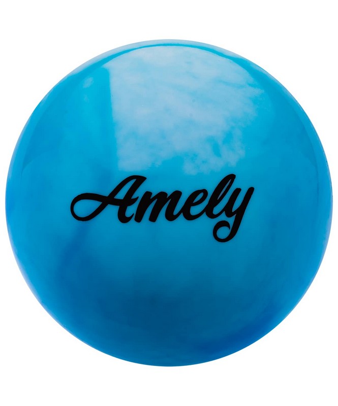 фото Мяч для художественной гимнастики amely d15см agb-101 синий\белый