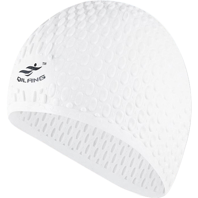 фото Шапочка для плавания силиконовая bubble cap (белая) sportex e41533