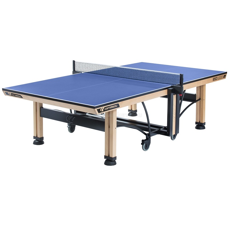 Теннисный стол складной профессиональный Cornilleau Competition 850 Wood ITTF Blue 800_800