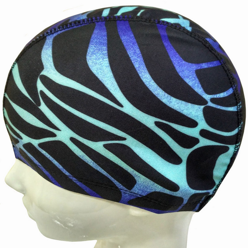 Шапочка для плавания Sportex взрослая полиэстер (сине/голубая) C33689 800_800