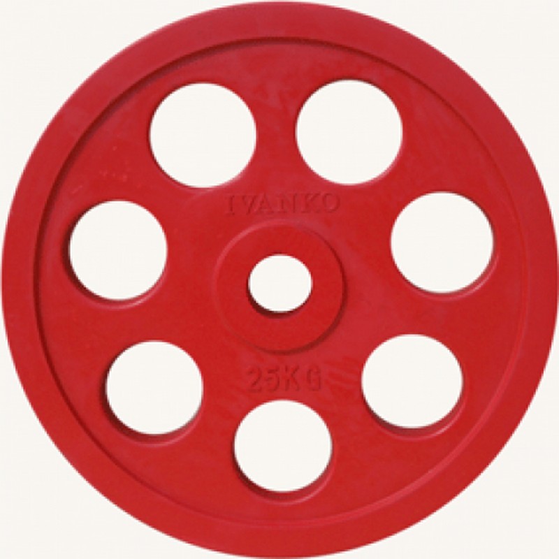 фото Диск обрезиненный 25кг johns dr71023 -25с красный