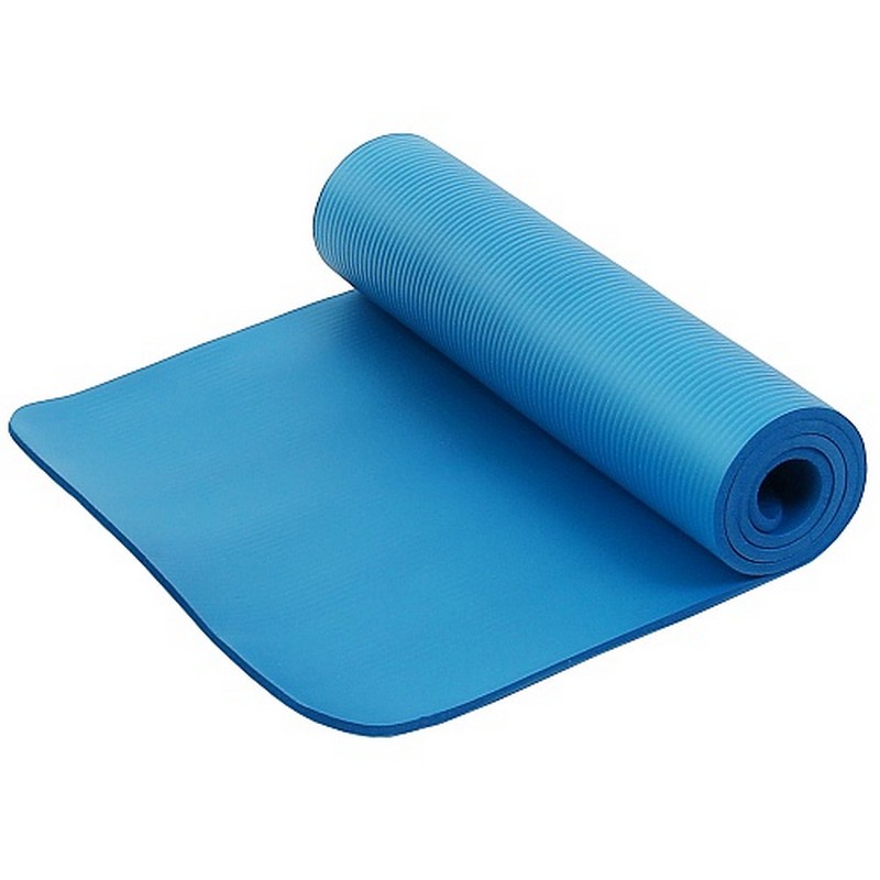 фото Коврик для фитнеса и йоги larsen nbr 183х61х1,5см синий
