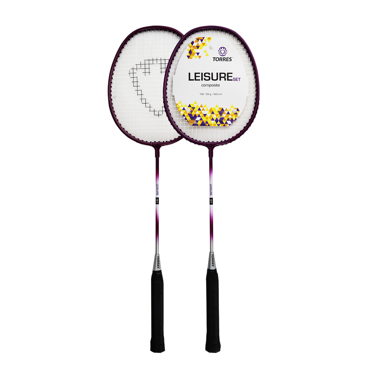 фото Набор для бадминтона torres leisure set, bd20520, для начинающ.,стал. стерж, алюм. обод, со струнами