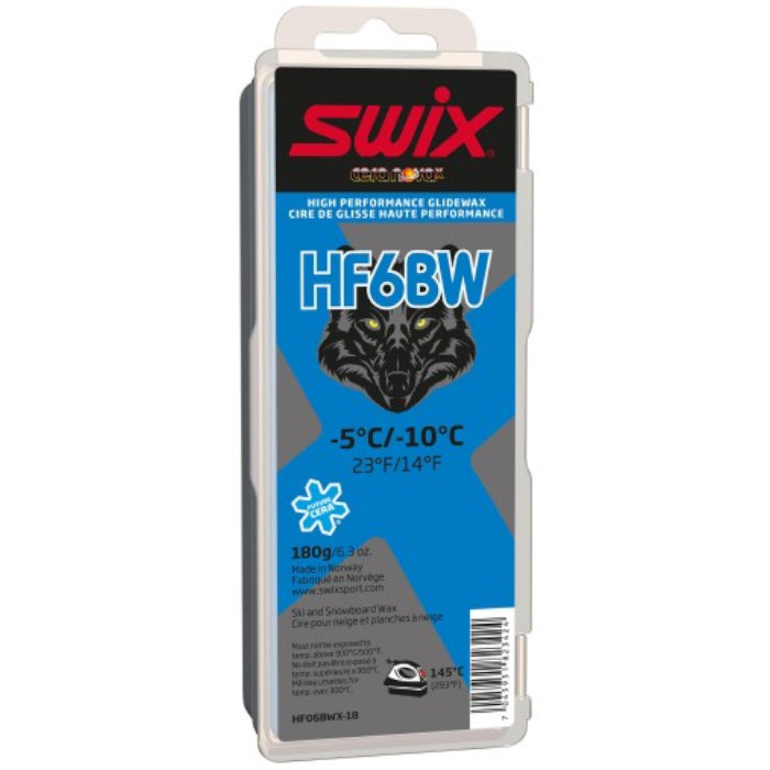 фото Парафин высокофтористый swix hf6bwx black (-5°с -10°с) 180 г.