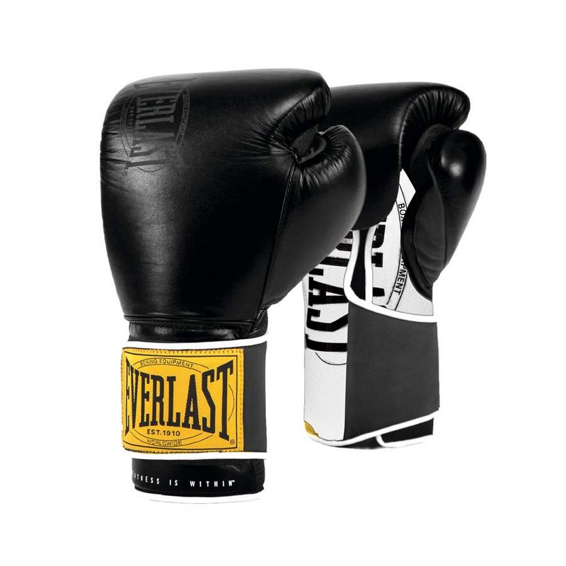 фото Боксерские перчатки everlast 1910 classic 12oz черный p00001709