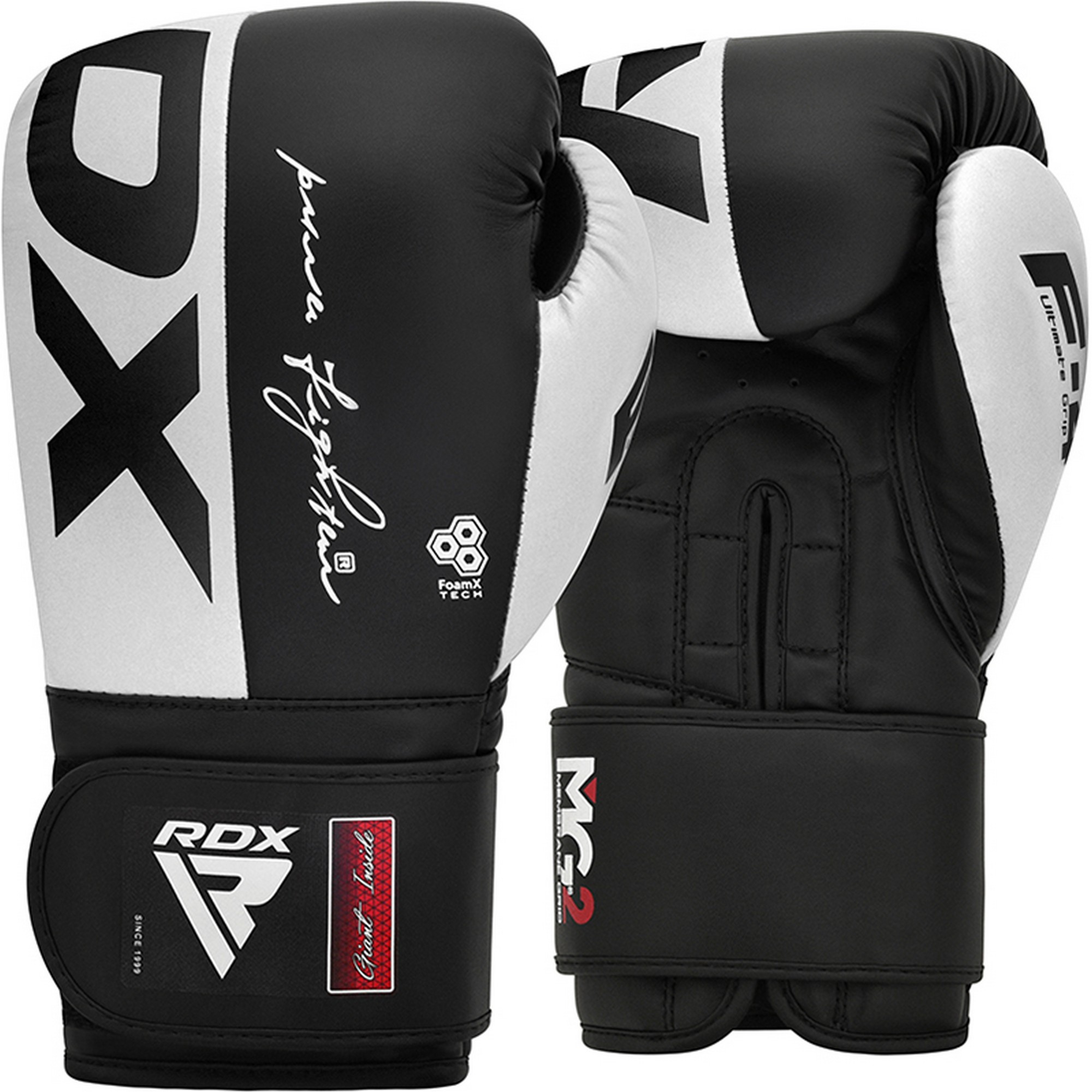 фото Перчатки тренировочные rdx bgr-f4b-10oz черный\белый