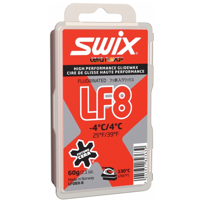 фото Парафин низкофтористый swix lf08x-6 lf8x red (+4°с -4°с) 60 г