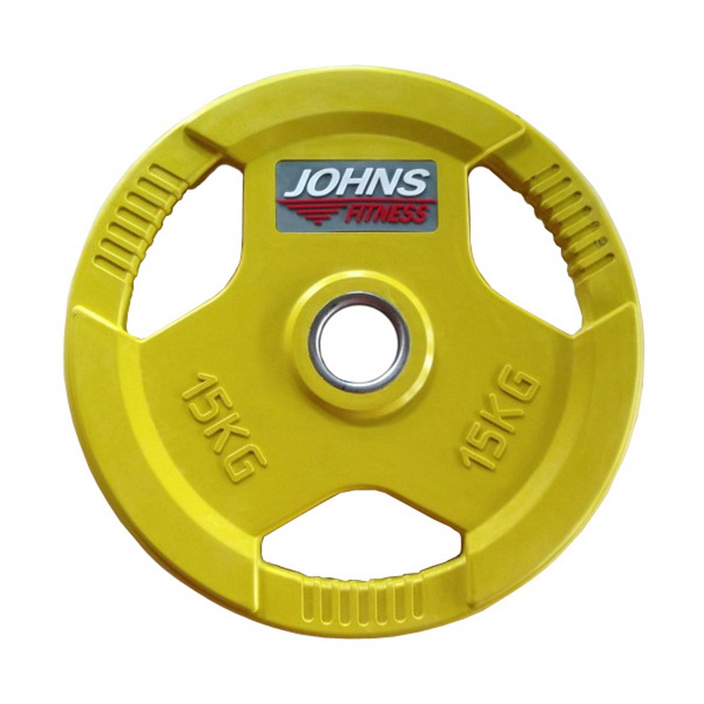 фото Диск обрезиненный 15кг johns 91010 -15с желтый