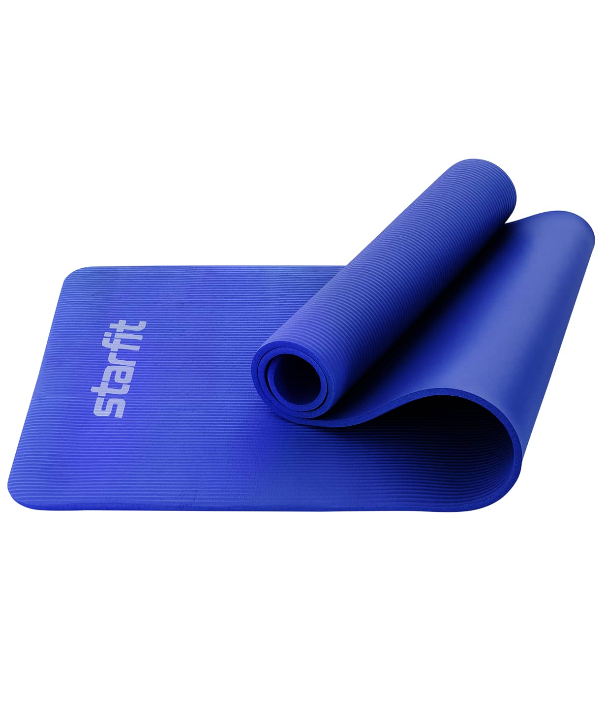 фото Коврик для йоги и фитнеса star fit fm-301,nbr,183x58x1,2 см, темно-синий