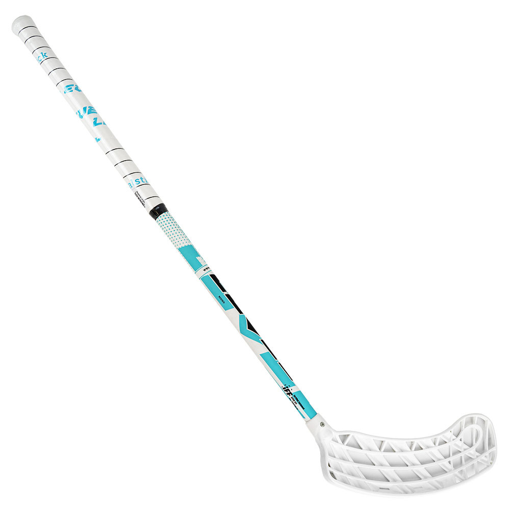 фото Клюшка для флорбола realstick level 2.8 mr-kf-l75, 75см, левый крюк, композит, бело-голубой