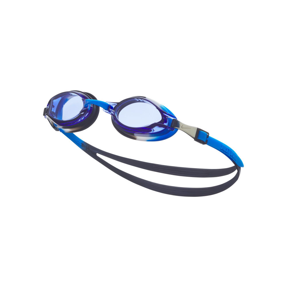 фото Очки для плавания детские nike chrome youth, nessd128458, синие линзы, регул .пер., синяя оправа