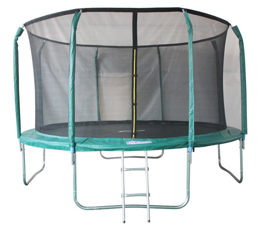 фото Батут sport elite 12ft 366 см с защитной сеткой (внутрь) с лестницей gb10211-12ft