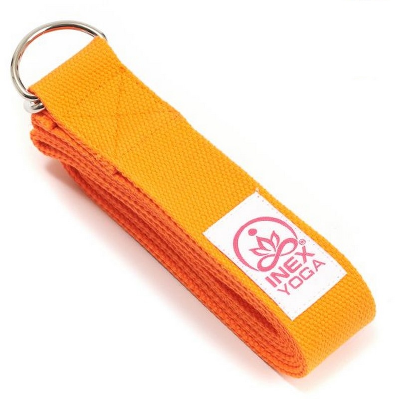 фото Ремень для йоги inex stretch strap hg\ystrap-or\24-or-00 оранжевый
