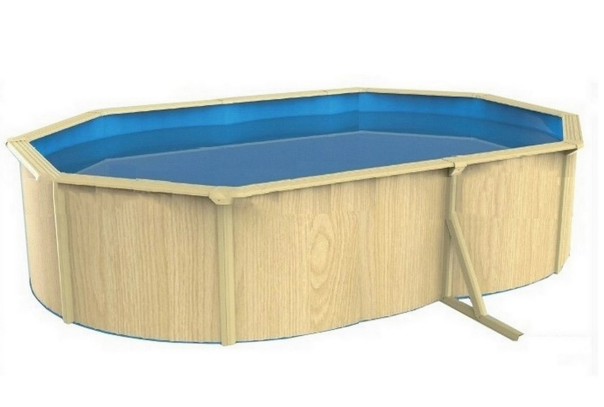 фото Морозоустойчивый бассейн овальный 490x360x130см poolmagic wood premium