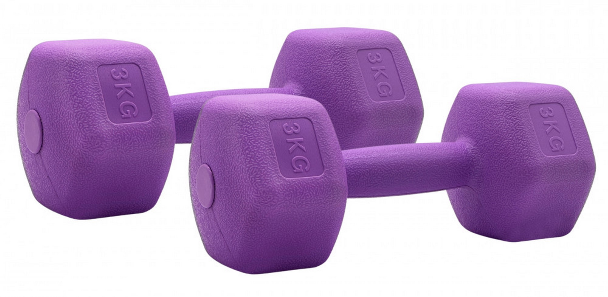 фото Гантели для фитнеса sport elite 2х3 кг h-203 фиолетовый