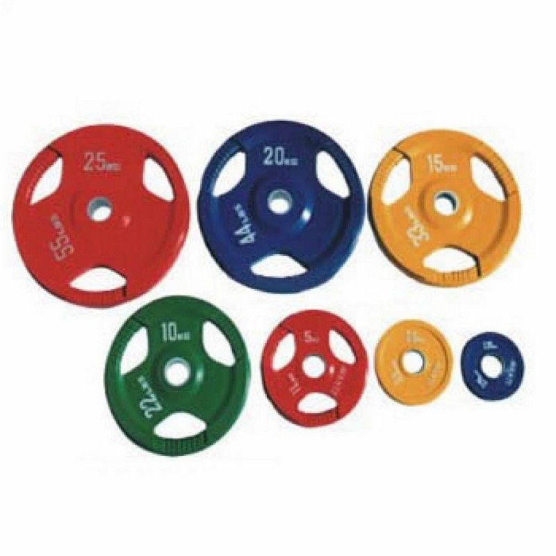 фото Диск олимпийский цветной с тремя отверстиями d51мм alex dy-h-2012-1.25 кг зеленый dayu fitness