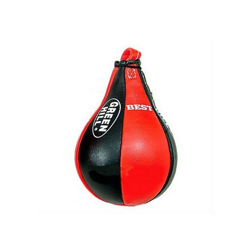 фото Груша боксерская green hill best sbl-5046-3, №3, окр.53 см, на подвеске, нат. кожа, черно-красный
