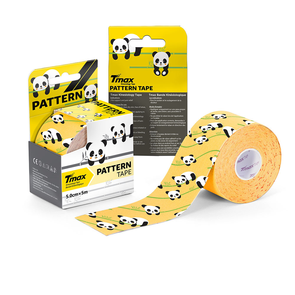 фото Тейп кинезиологический tmax pattern panda (5 см x 5 м), рисунок панда