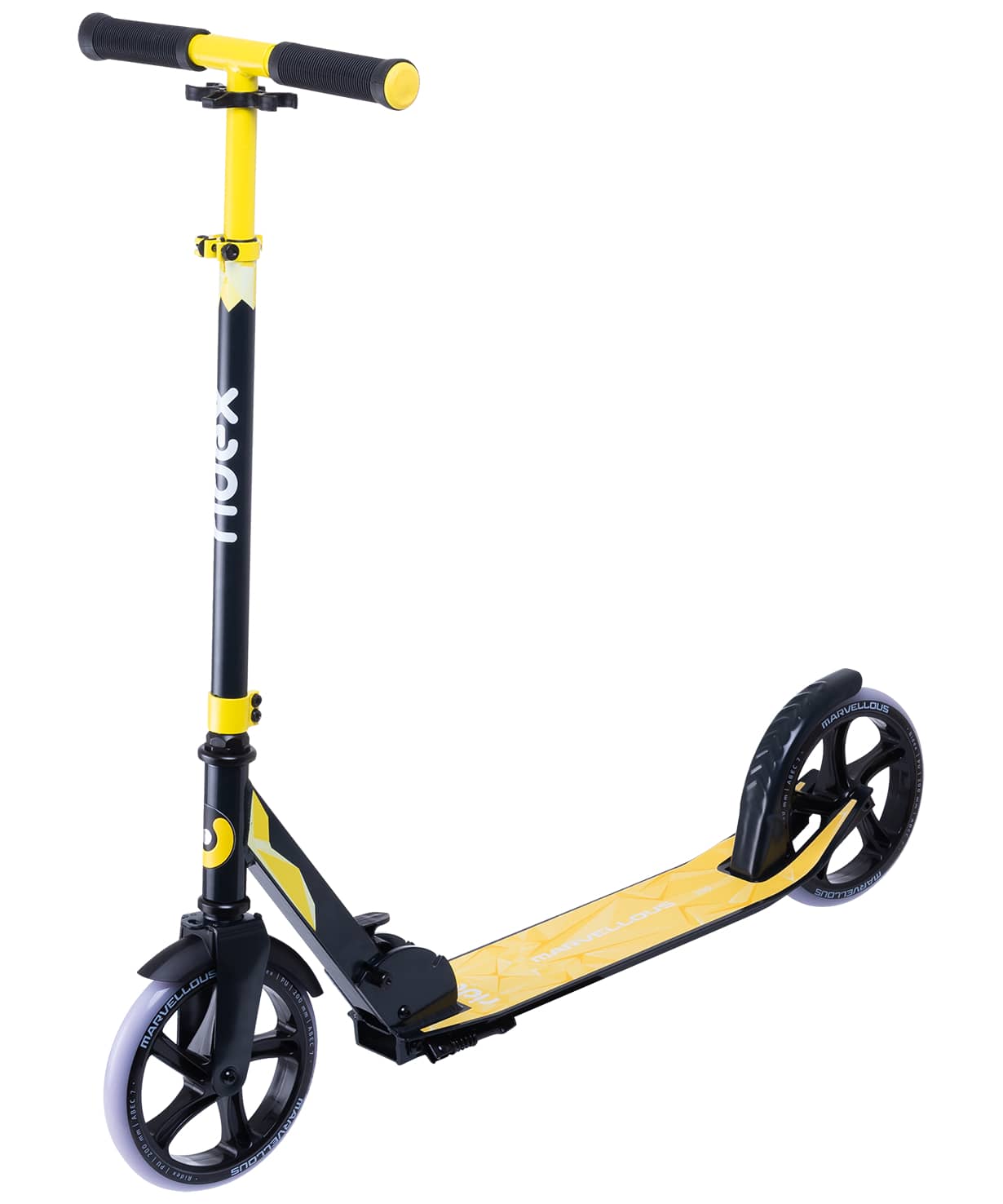 фото Самокат 2-колесный ridex marvellous d200 мм, черный\желтый