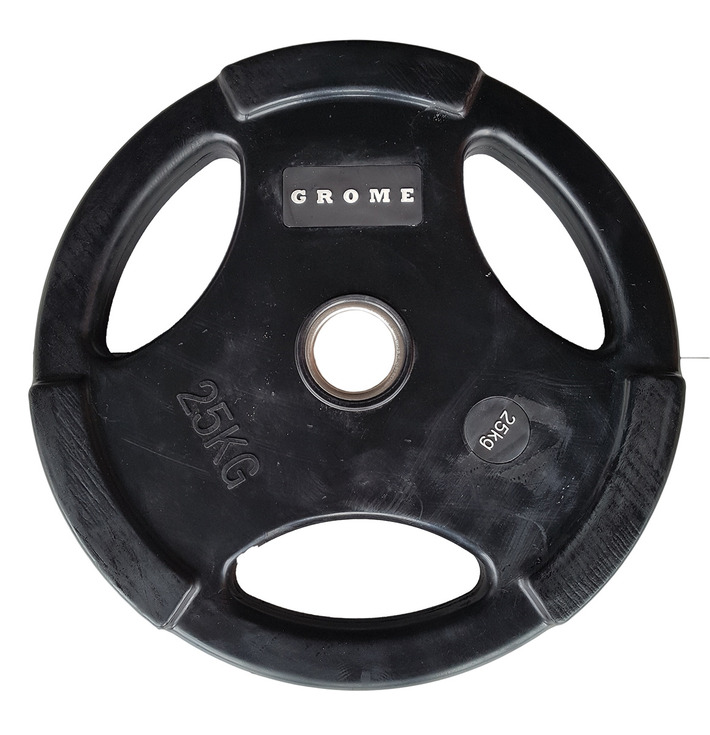 фото Диск олимпийский обрезиненный d 51 25 кг grome fitness wp074 черный