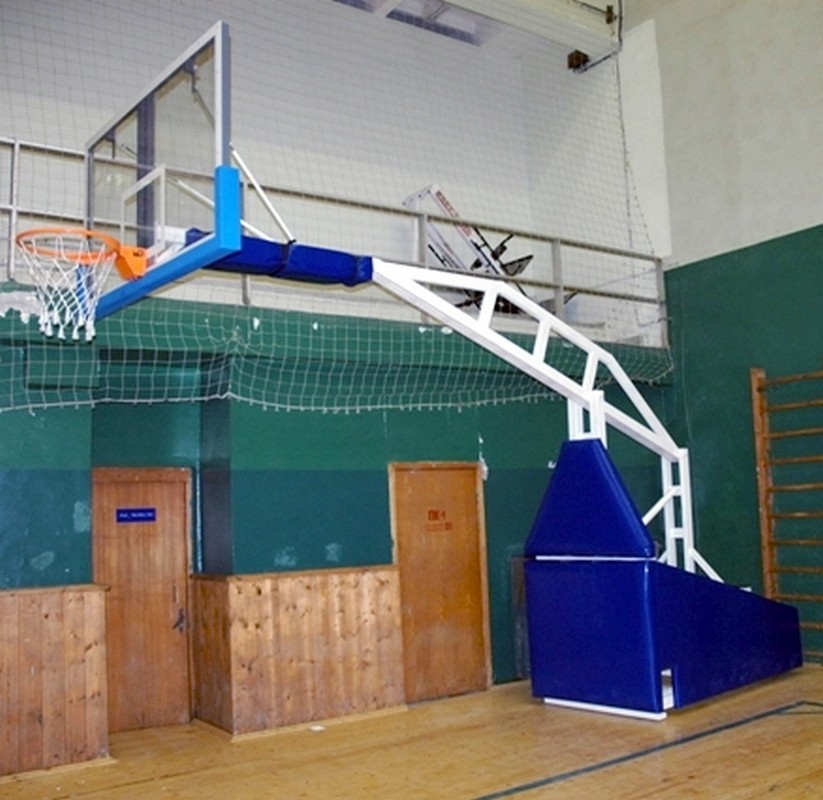 фото Стойка баскетбольная профессиональная мобильная складная с гидромеханизмом atlet вынос 325 см, с противовесами imp-a20l