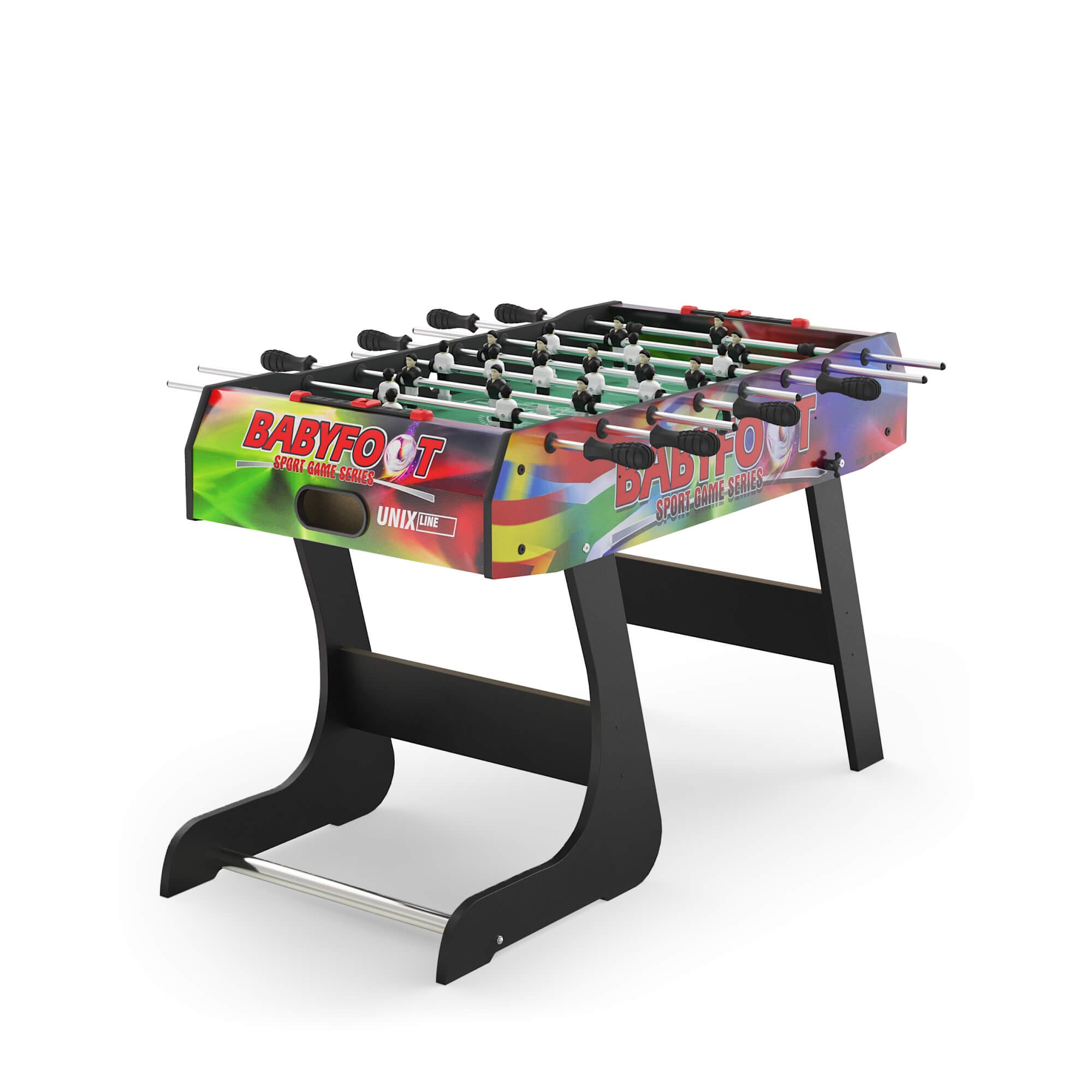 фото Игровой стол складной unixt line футбол - кикер (122х61 cм) gtsfu122x61cl color