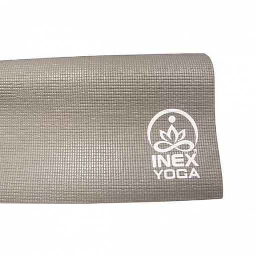 фото Коврик для йоги inex yoga mat in\rp-ym35\gy-35-rp, 170x60x0,35, серый