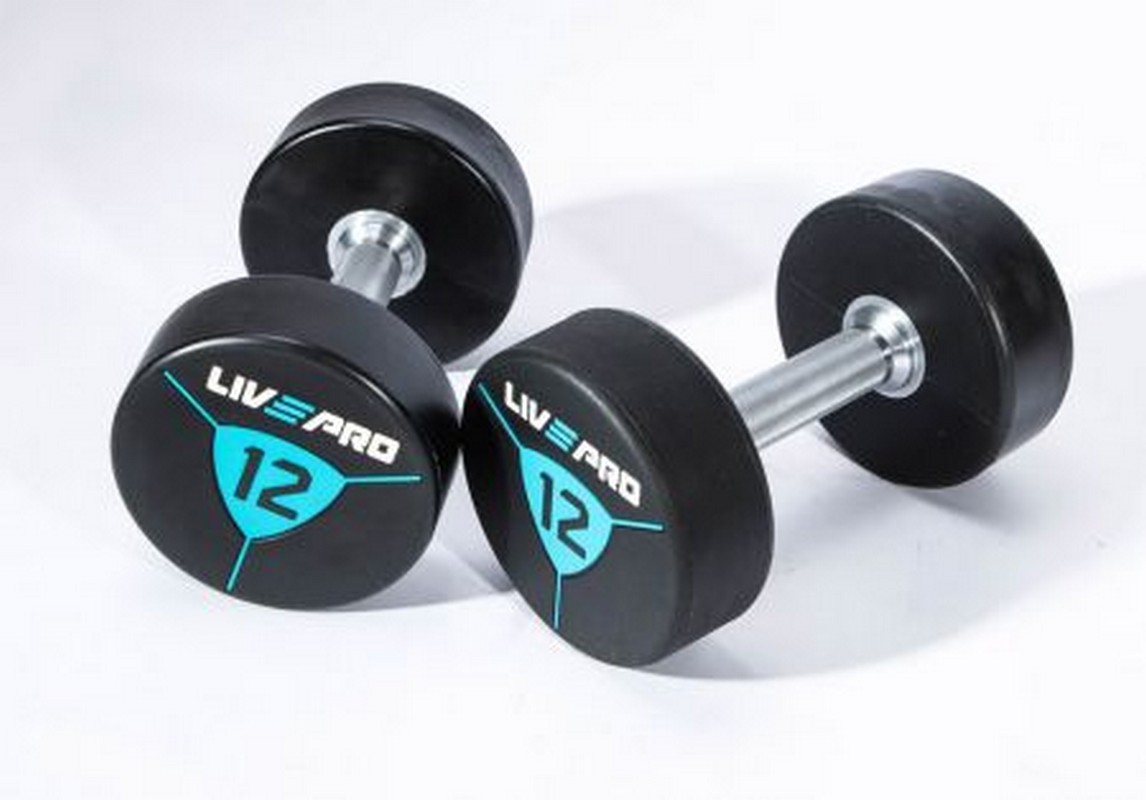 фото Гантели в уретане 12 кг live pro premium urethane dumbbells nl\lp8000-12\00-00-00