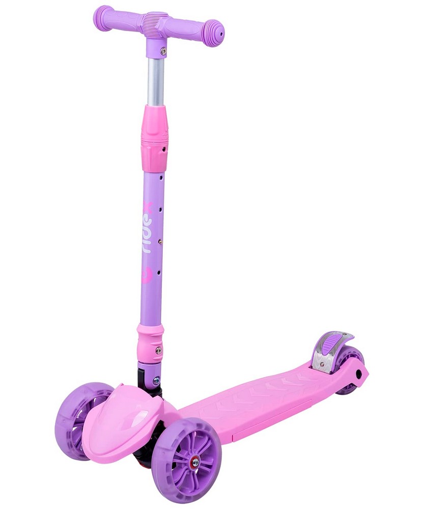 фото Самокат 3-колесный ridex bunny d135/90 мм, розовый\фиолетовый