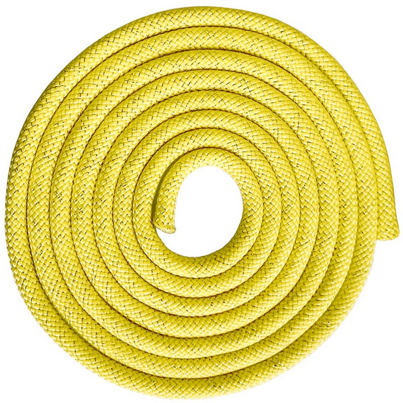 фото Скакалка для художественной гимнастики 3 м pro skg10-16 желтый с блестками nobrand