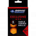 Мяч для настольного тенниса Donic 3* Exclusive, 6 шт оранжевый 120_120