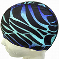 Шапочка для плавания Sportex взрослая полиэстер (сине/голубая) C33689 120_120